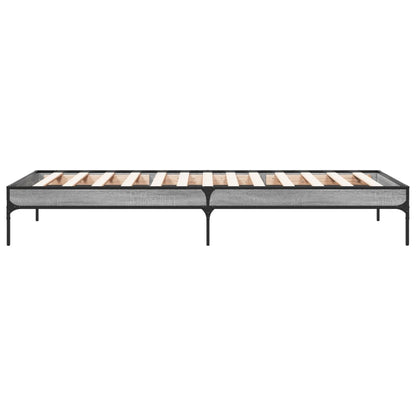 vidaXL Bed Frame without Mattress Grey Sonoma 75x190 cm Small Single 5