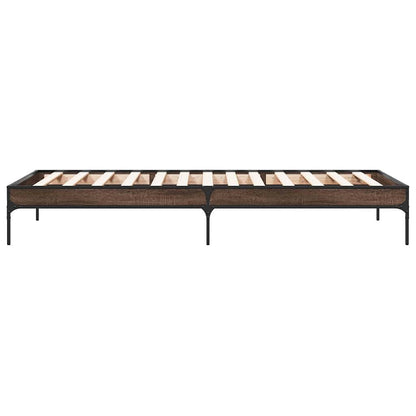 vidaXL Bed Frame without Mattress Brown Oak 75x190 cm Small Single 5