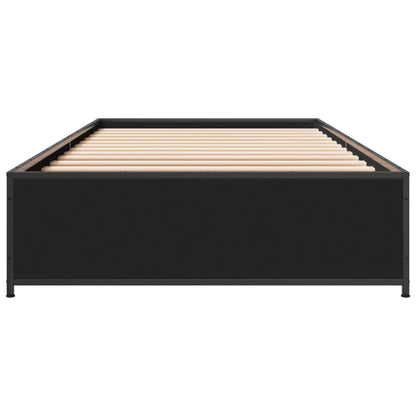 vidaXL Bed Frame without Mattress Black 90x190 cm Single 4