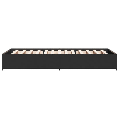 vidaXL Bed Frame without Mattress Black 90x190 cm Single 5