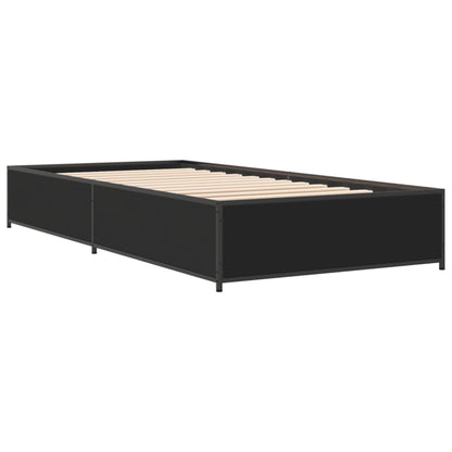 vidaXL Bed Frame without Mattress Black 90x190 cm Single 6