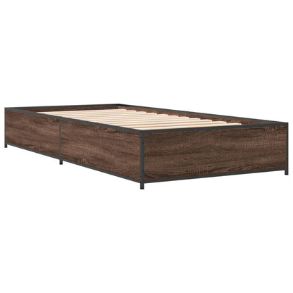 vidaXL Bed Frame without Mattress Brown Oak 90x190 cm Single 3