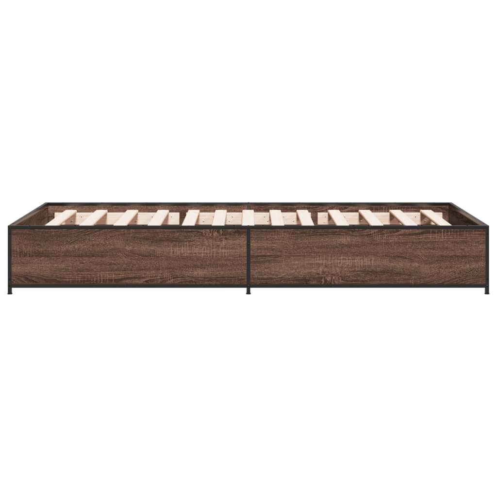 vidaXL Bed Frame without Mattress Brown Oak 90x190 cm Single 5