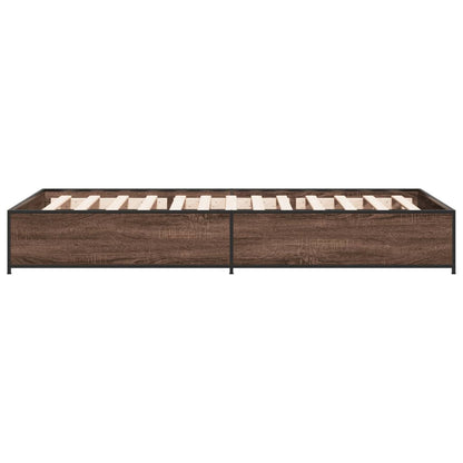 vidaXL Bed Frame without Mattress Brown Oak 90x190 cm Single 5