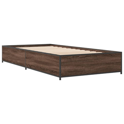 vidaXL Bed Frame without Mattress Brown Oak 90x190 cm Single 6