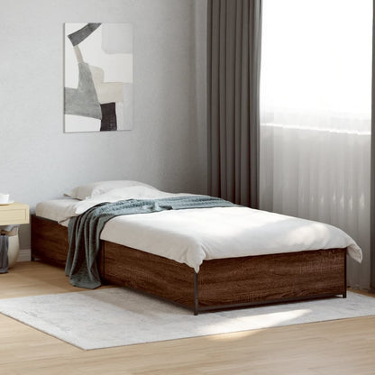 vidaXL Bed Frame without Mattress Brown Oak 90x190 cm Single 1