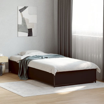 vidaXL Bed Frame without Mattress Black 75x190 cm Small Single 1