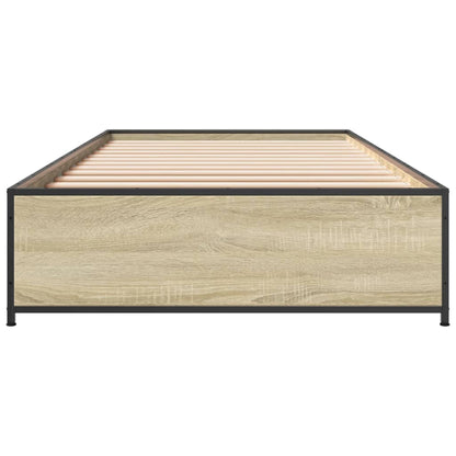 vidaXL Bed Frame without Mattress Sonoma Oak 75x190 cm Small Single 4