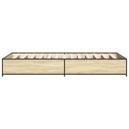 vidaXL Bed Frame without Mattress Sonoma Oak 75x190 cm Small Single 5