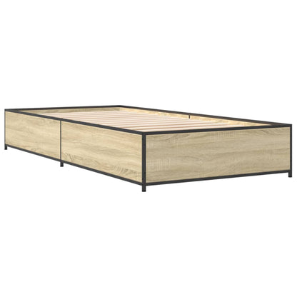 vidaXL Bed Frame without Mattress Sonoma Oak 75x190 cm Small Single 6