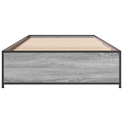 vidaXL Bed Frame without Mattress Grey Sonoma 75x190 cm Small Single 4