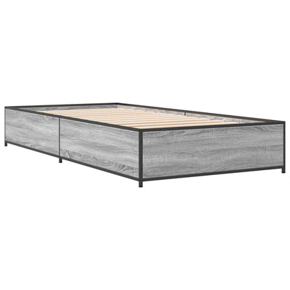 vidaXL Bed Frame without Mattress Grey Sonoma 75x190 cm Small Single 6