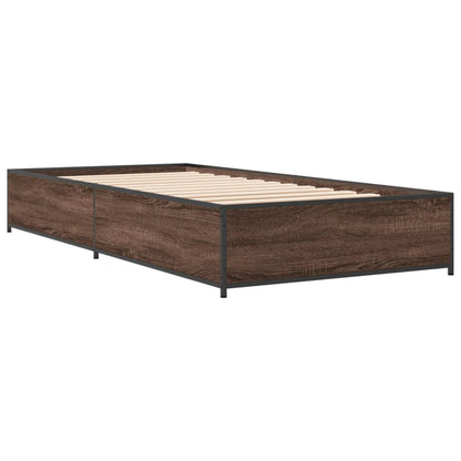 vidaXL Bed Frame without Mattress Brown Oak 75x190 cm Small Single 3