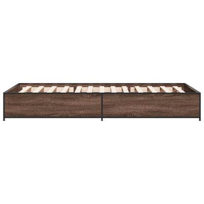 vidaXL Bed Frame without Mattress Brown Oak 75x190 cm Small Single 5