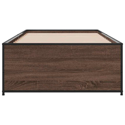 vidaXL Bed Frame without Mattress Brown Oak 90x190 cm Single 4
