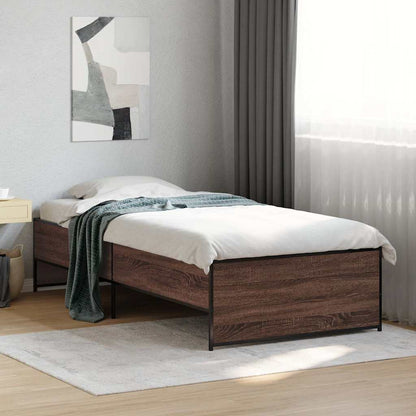 vidaXL Bed Frame without Mattress Brown Oak 90x190 cm Single 1