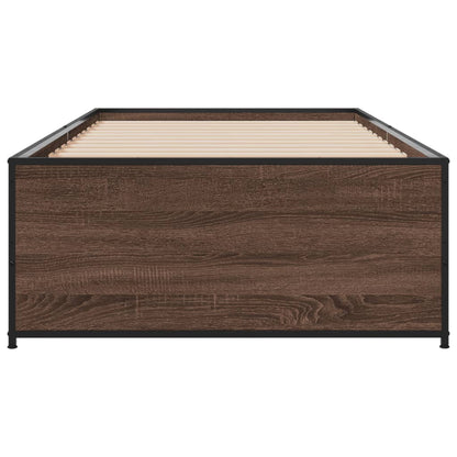 vidaXL Bed Frame without Mattress Brown Oak 75x190 cm Small Single 4