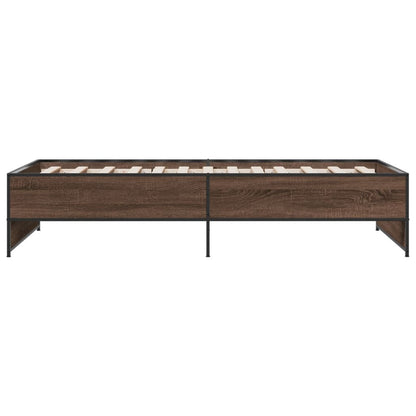 vidaXL Bed Frame without Mattress Brown Oak 75x190 cm Small Single 5