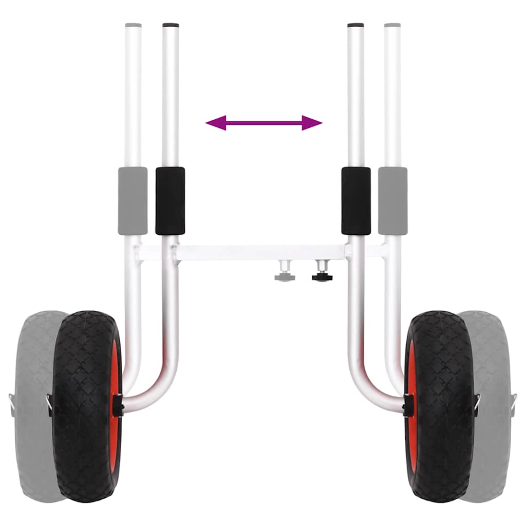 vidaXL Kayak Trolley Detachable 100 kg Aluminium 5
