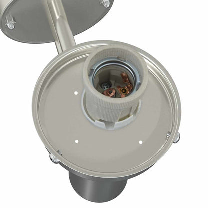 vidaXL Outdoor Wall Light 2 pcs Silver 28 x 25 x 38 cm 6
