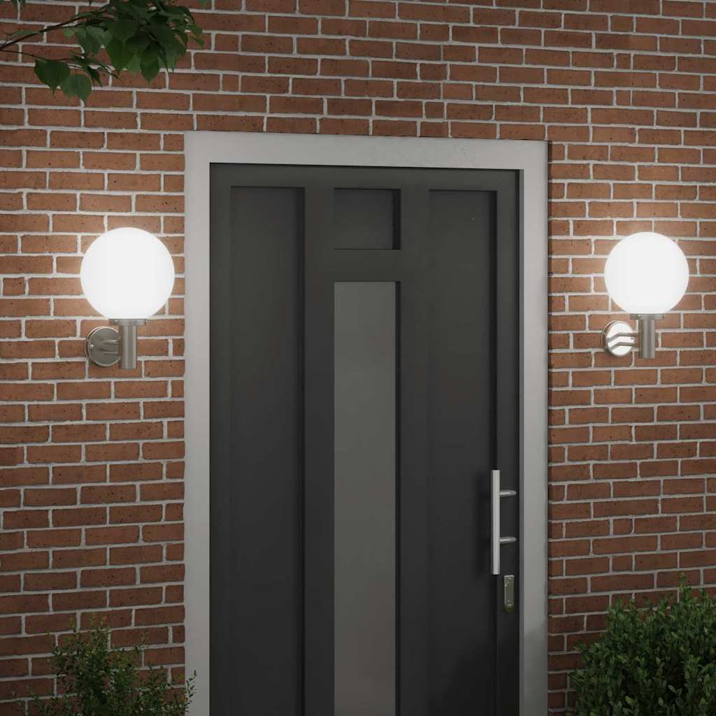vidaXL Outdoor Wall Light 2 pcs Silver 28 x 25 x 38 cm 3