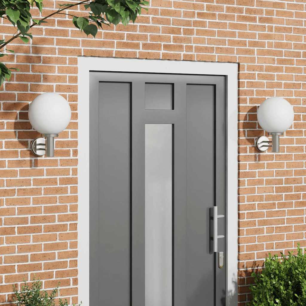 vidaXL Outdoor Wall Light 2 pcs Silver 28 x 25 x 38 cm 1