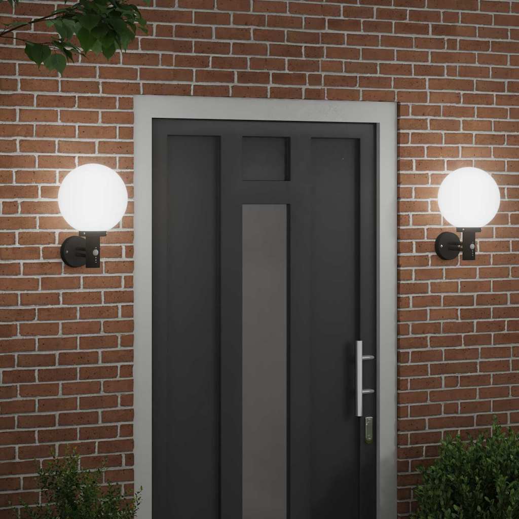 vidaXL Outdoor Wall Light 2 pcs Black 28 x 25 x 38 cm 3