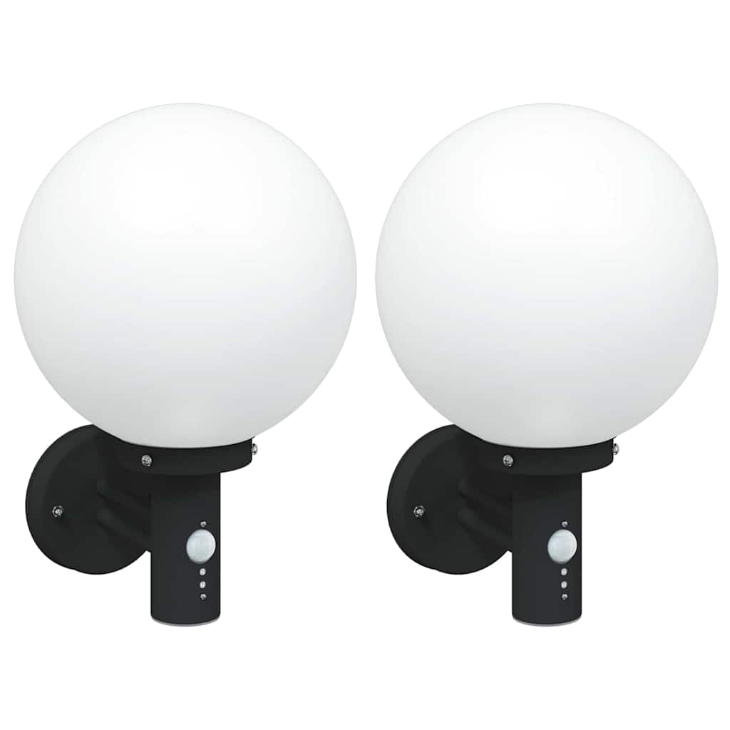 vidaXL Outdoor Wall Light 2 pcs Black 28 x 25 x 38 cm 2