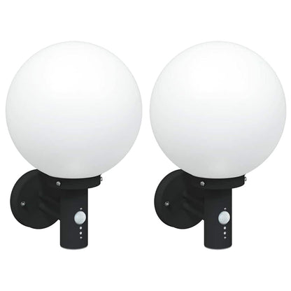 vidaXL Outdoor Wall Light 2 pcs Black 28 x 25 x 38 cm 2