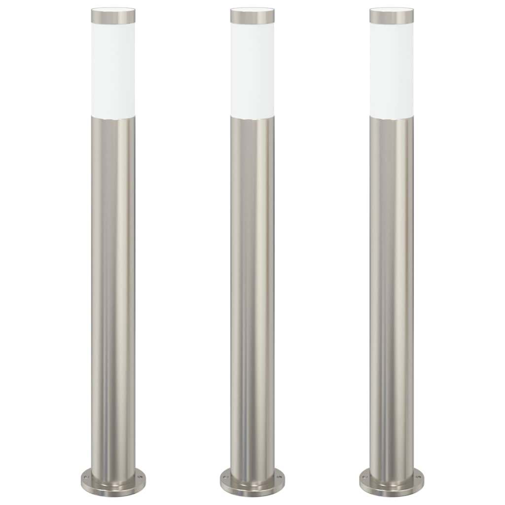 vidaXL Bollard Lights 3pcs 80 cm Stainless Steel IP44 2