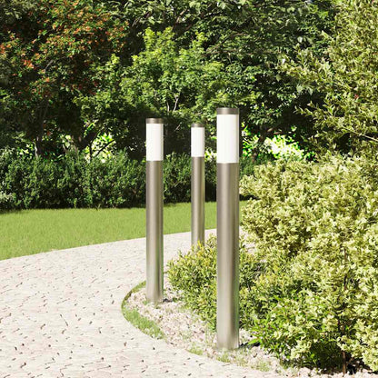 vidaXL Bollard Lights 3pcs 80 cm Stainless Steel IP44 3