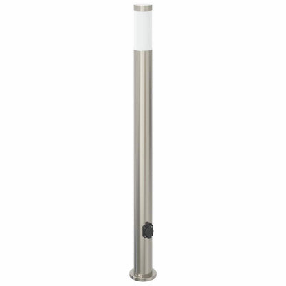 vidaXL Bollard Lights with Outlet 3pcs 110 cm Stainless Steel IP44 4