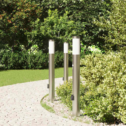 vidaXL Bollard Lights with Sensor&Outlet 3pcs 80 cm 3