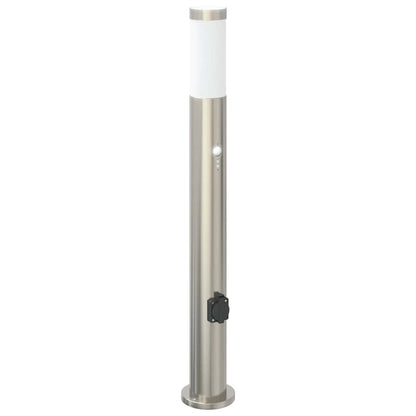 vidaXL Bollard Lights with Sensor&Outlet 3pcs 80 cm 4