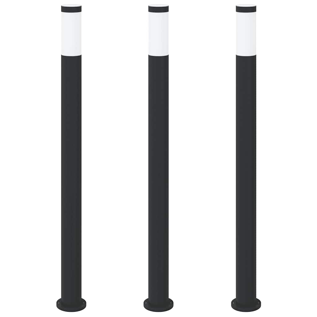 vidaXL Bollard Lights 3pcs 110 cm Stainless Steel IP44 2