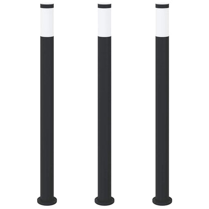 vidaXL Bollard Lights 3pcs 110 cm Stainless Steel IP44 2