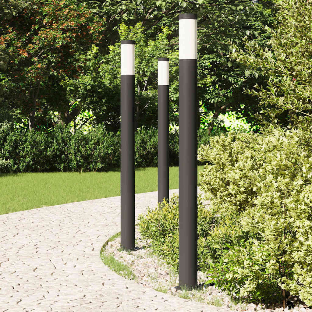 vidaXL Bollard Lights 3pcs 110 cm Stainless Steel IP44 3