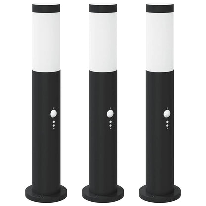 vidaXL Bollard Lights with Sensor 3pcs 50 cm Stainless Steel IP44 2