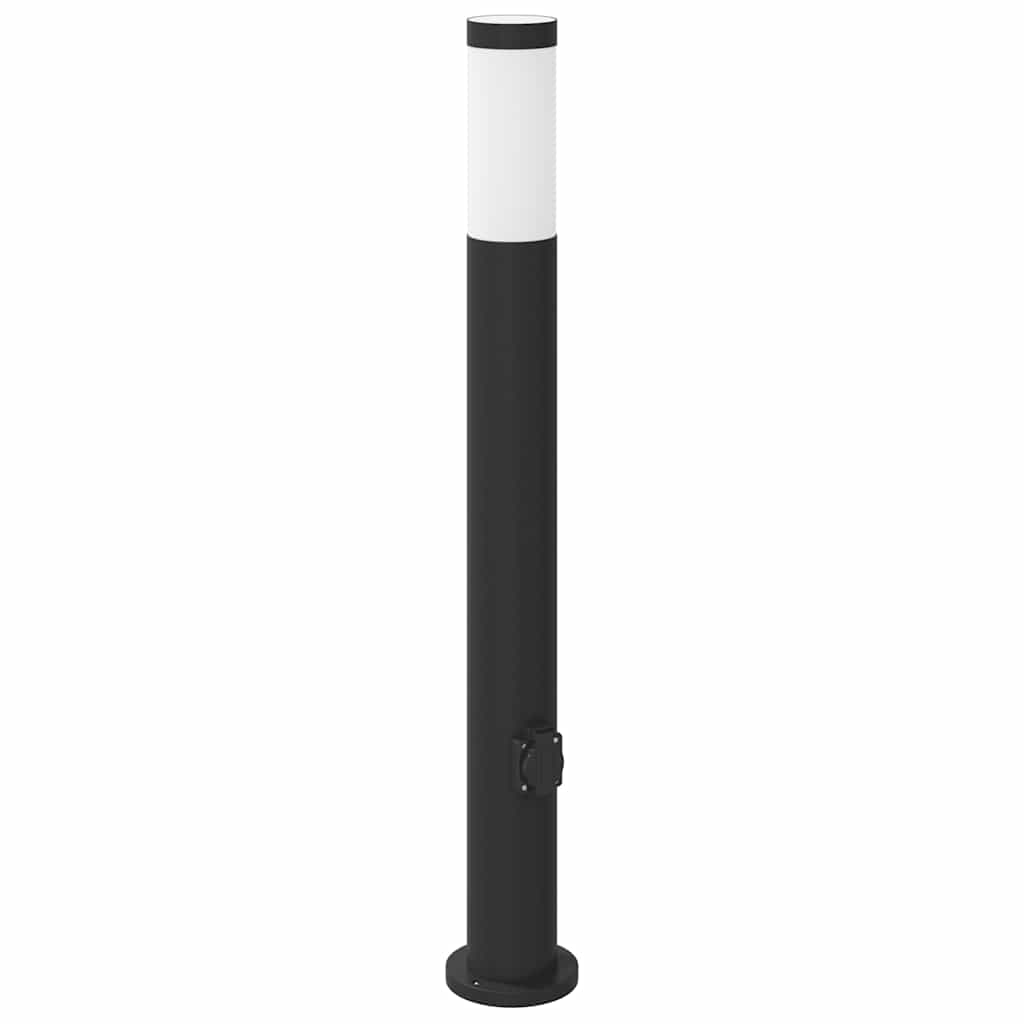 vidaXL Bollard Lights with Outlet 3pcs 80 cm Stainless Steel IP44 4