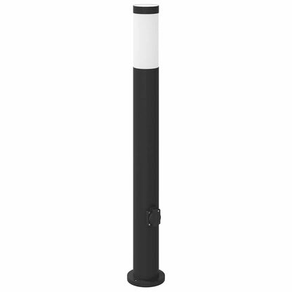 vidaXL Bollard Lights with Outlet 3pcs 80 cm Stainless Steel IP44 4