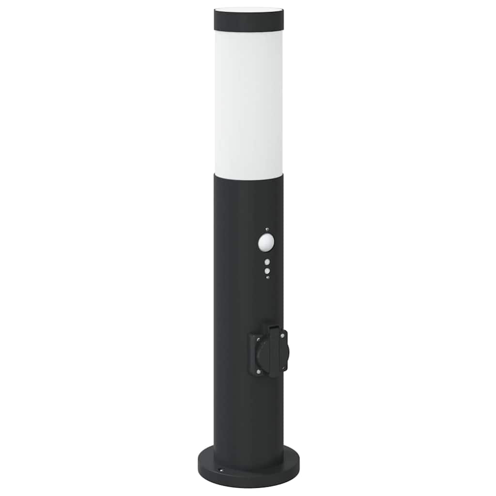 vidaXL Bollard Lights with Sensor&Outlet 3pcs 50 cm Stainless Steel IP44 4