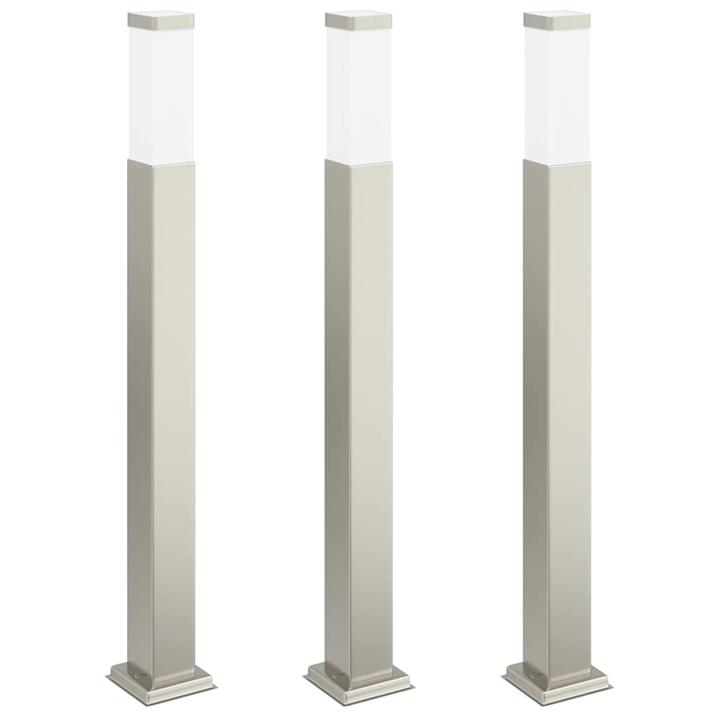 vidaXL Bollard Lights 3 pcs 80 cm Stainless Steel IP44 2