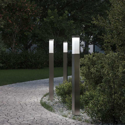 vidaXL Bollard Lights 3 pcs 80 cm Stainless Steel IP44 1