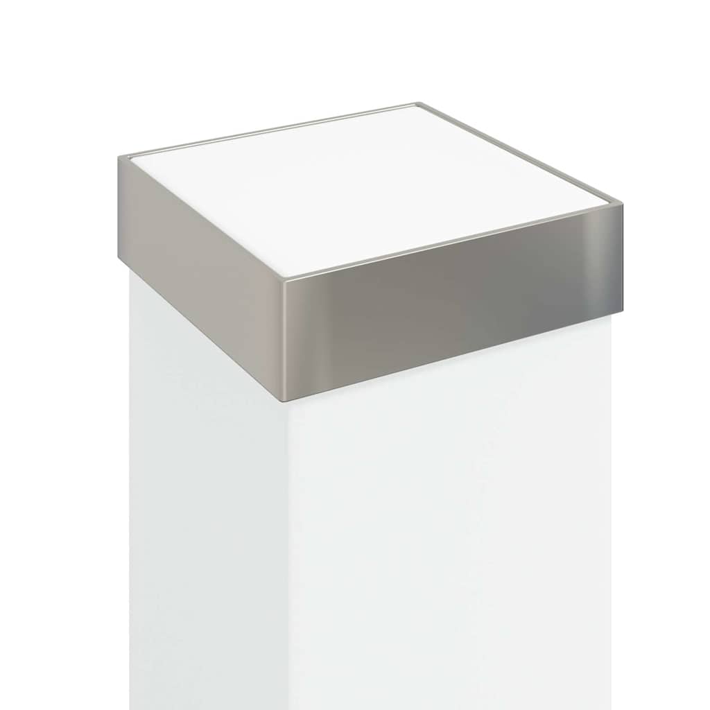 vidaXL Bollard Lights with Outlet 3 pcs 80 cm Stainless Steel IP44 6