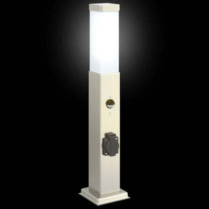 vidaXL Bollard Lights with Sensor&Outlet 3 pcs 50 cm Stainless Steel IP44 5