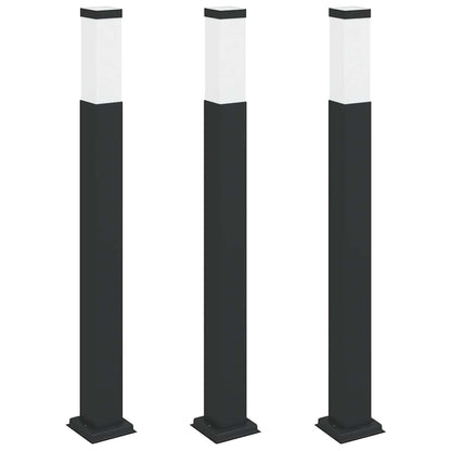 vidaXL Bollard Lights 3 pcs 80 cm Black IP44 2