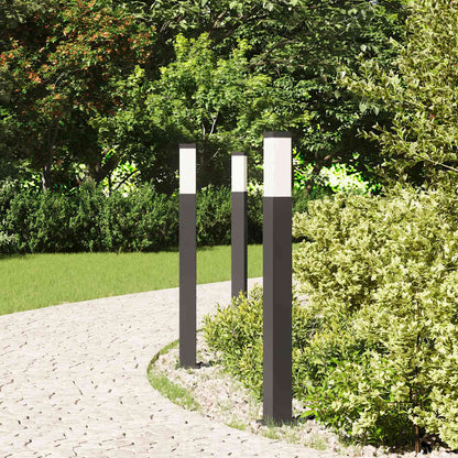 vidaXL Bollard Lights 3 pcs 80 cm Black IP44 3