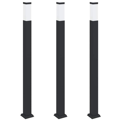 vidaXL Bollard Lights 3 pcs 110 cm Black IP44 2