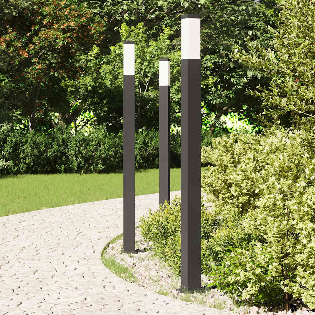 vidaXL Bollard Lights 3 pcs 110 cm Black IP44 3