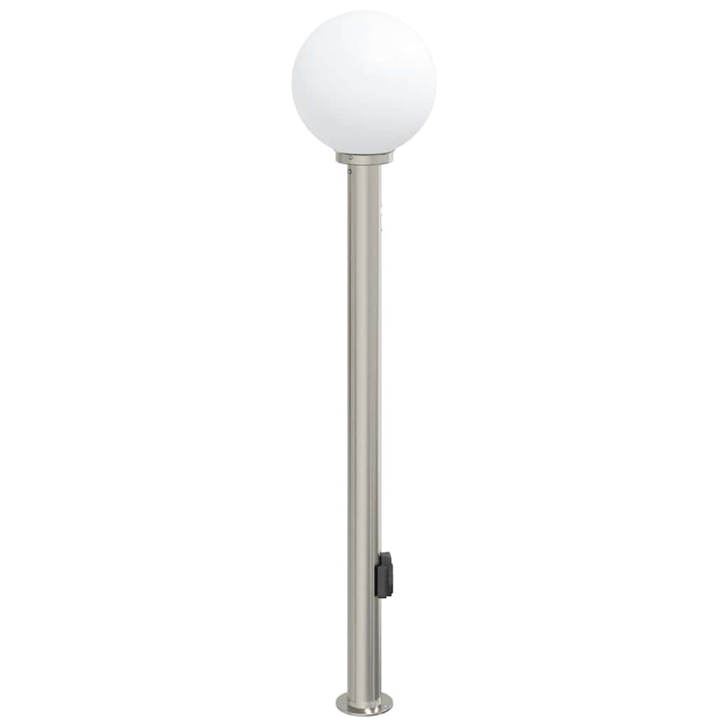 vidaXL Bollard Light with Sensor&Outlet 120 cm Stainless Steel IP44 4